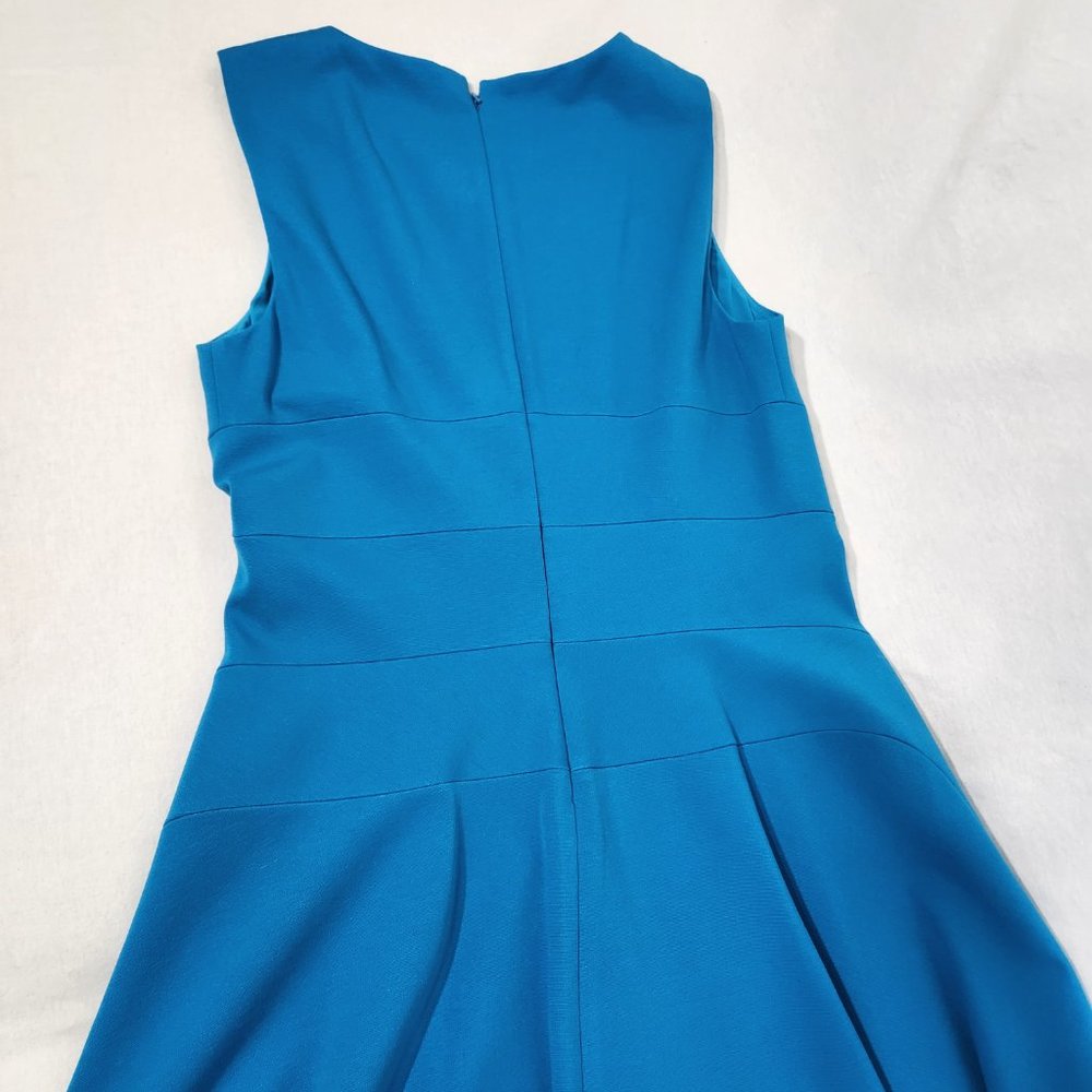 DIANE VON FURSTENBERG Minimalist Stretchy Blue Sleeveless Dress Size10 LIKE NEW! - Picture 7 of 16